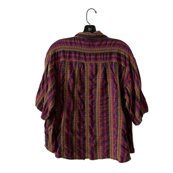 Vintage Tony France Native Stripe Cotton Shirt - Picture 2 of 2